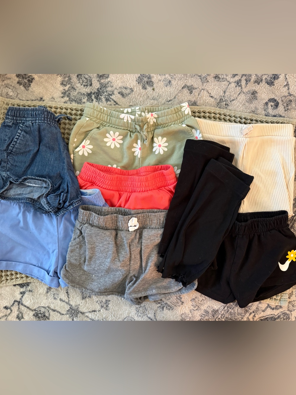 Girls Shorts Bundle! - Black, Gray, Blue, Coral & Green